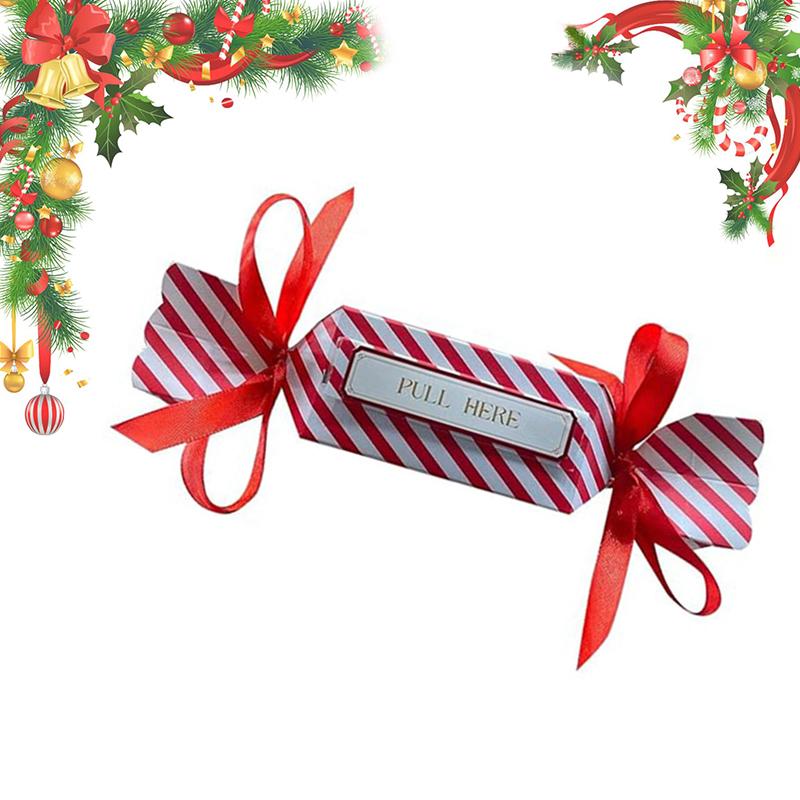 

1Pcs Receiptm Christmas Surprise Money Pull Pouch - 1pc Candy-Inspired Pull-Out Money Pouch 10 Transparent Bags as pic