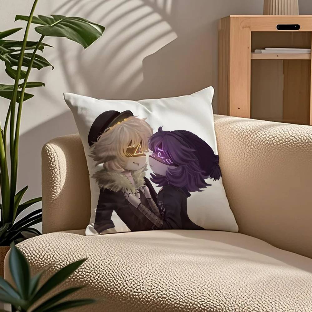 ANIME m-Murder d-Drones Kissenbezug Komfort Sofa Bett Seidig elegant Verdeckter Reißverschluss Benutzerdefinierte Dekorative Kissenhülle