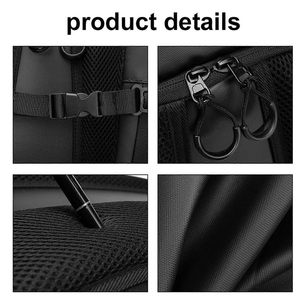 Versatile Motorcycle Helmet Backpack Laptop Travel Bag Dual-Shoulder Waterproof Leisure Backpack for Commuting Durable Black