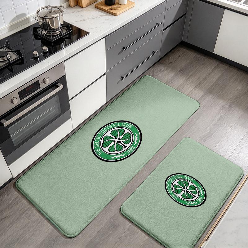 Celtic F.C Flannel Kitchen Mat Christmas Soft Area Rug Non Slip Floor Carpet Home Decoration