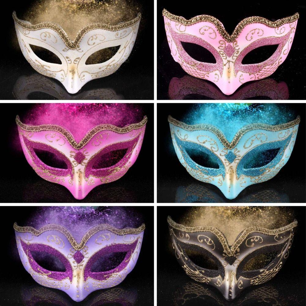 Plastic Eye Half Face Mask Eye Half Face Makeup Props Mask Masquerade Mask  For Adult Children