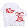 Pizza Planet Print Graphic T Shirt Summer Unisex Fashion Oversized T-shirt Unisex 100% Cotton Short Sleeve T Shirts Tops Streetwear