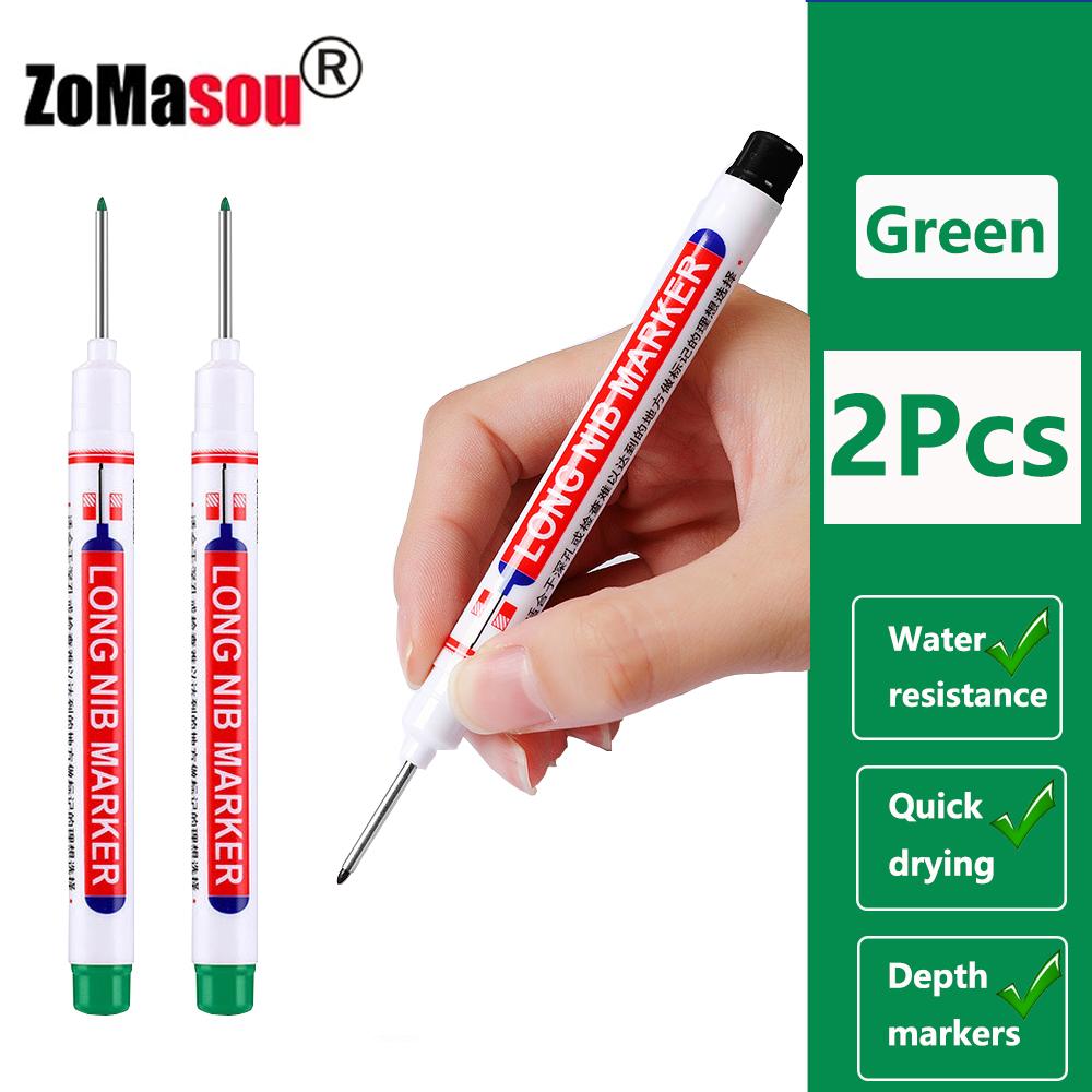 1-100 Stück 20mm Langer Kopf Markerstift Mehrzweck Holzbearbeitung Fliesen Dekoration Tiefloch Marker Stifte Rote/Schwarze/Blaue/Grüne Tinte