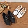 Chaussures Slip-On pour Femmes en Cuir Souple Blanc, Antidérapantes, Décontractées, Grande Taille.