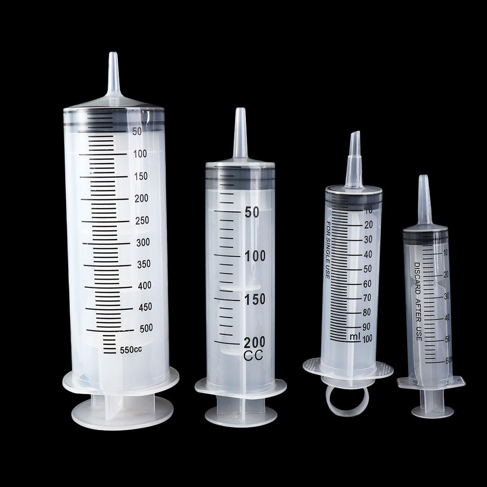 Transparent Large Capacity Syringe Reusable with Scale Measuring Syringe Plastic 60/100/200/300/500ML Pet Feeding Syringe