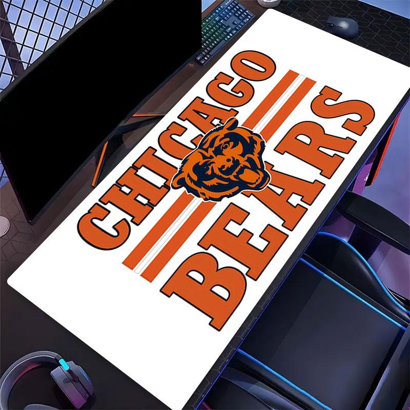 Chicago Bears Mauspade, Große Gaming-Schreibtischmatte, Rutschfestes XXL-Mauspad für Laptop & Tablet, Mini-PC-Spielmatte mit genähten Kanten
