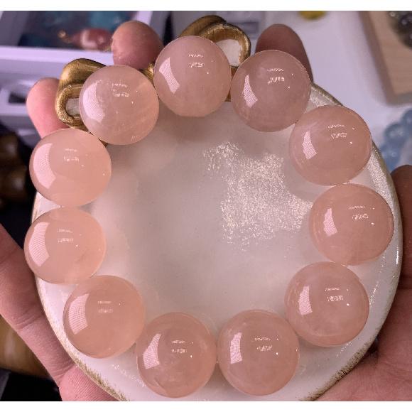 Natural Madagascar Pink Quartz Bracelet for Women DIY Handmade Bracelets Attract Love Grapefruit Pink