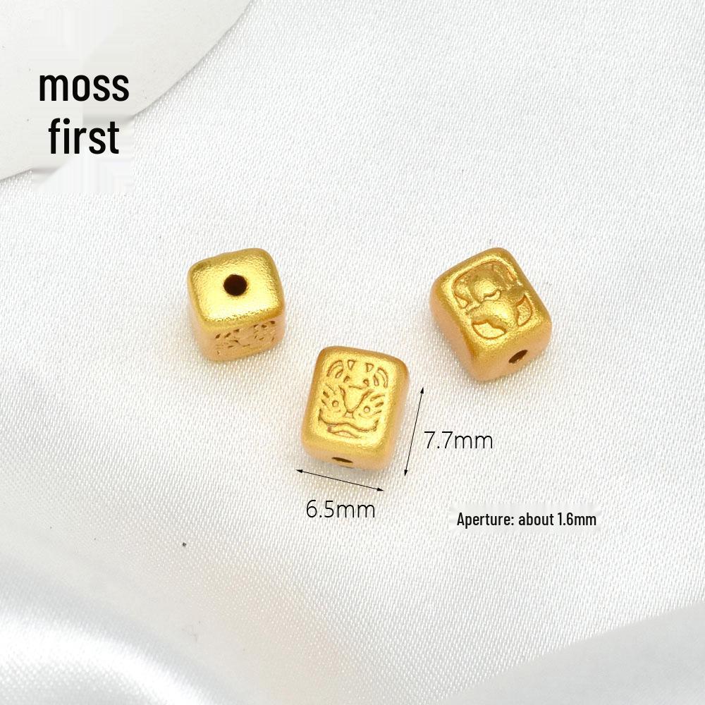 Copper-Plated Sand Gold Spacer Beads for DIY Jewelry: Ideal for Handmade Bracelets, Necklaces, Wristbands, and More.