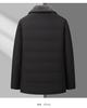 Woodpecker Dad Winter Coat: Velvet-Thickened Down Cotton Jacket for Middle-Aged & Elderly, Lapel Design, Warm Cotton Clothing.