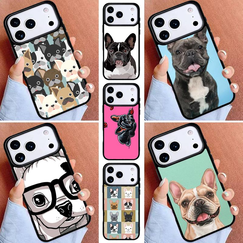 French Bulldog Art soft Phone Case for iPhone 16e 15 14 13 12 17 Pro Max Plus Air 17pro Cover Coque