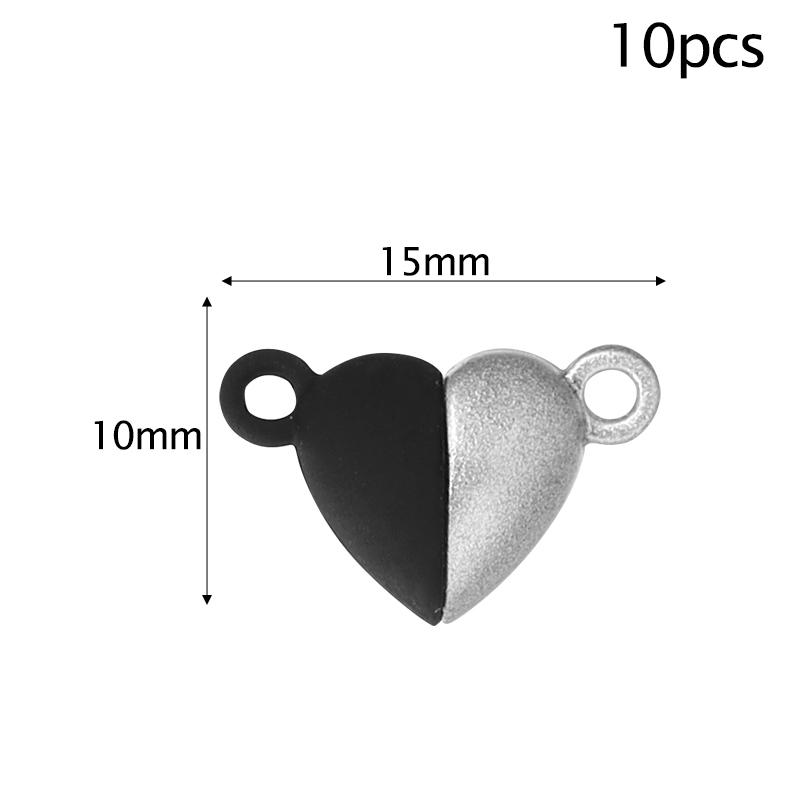 Louleur Round/Heart Strong Magnetic Clasps Magnet End Clasp Connectors for Jewelry Making DIY Bracelet Necklace Accessories