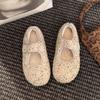 Retro Mori Birkenstocks Leopard Print Velvet Heightening Thermal Cotton Shoes Winter New Mary Jane Mao Mao Shoes