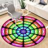 1pc Colorful Kaleidoscope Pattern Carpet for Office Non-Slip, Round Carpet, Soft & Comfortable, Carpet for Office, Lightweight Round Floor Mat