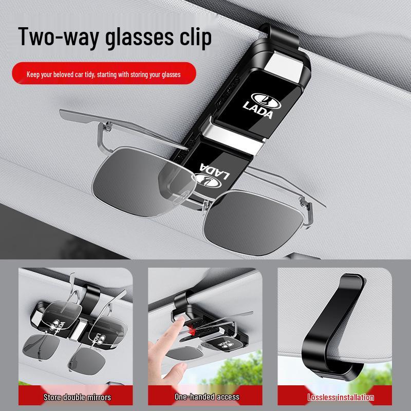 Creative Car Glasses & Ticket Clip for Lada Granta, Vesta, and Niva Sun Visors