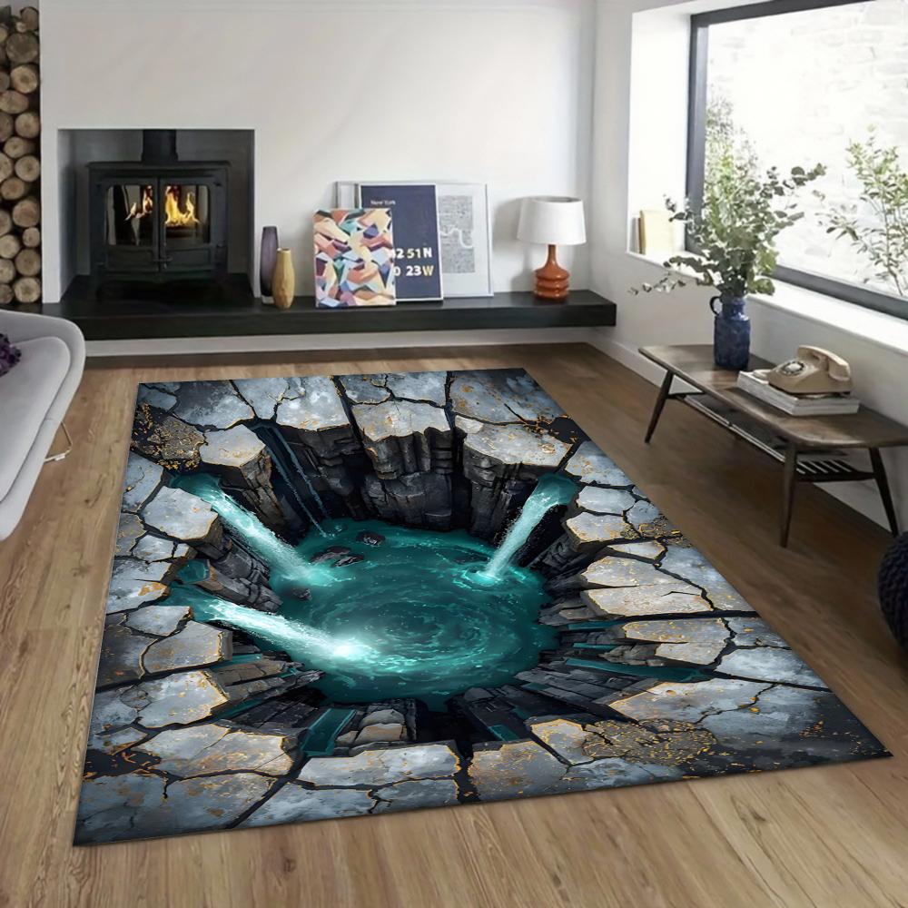3D-Illusionsteppich mit tiefem Lochdesign für Spielzimmer, Wohnzimmer, Schlafzimmer, Lounge-Bereich und Couchtisch