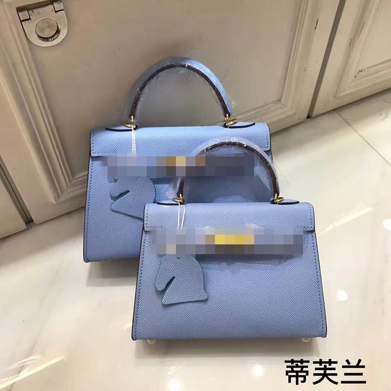 Second Generation Palm Print Cowhide Mini Small Keli Handbag 2025 New Bag Women's Commuter Versatile Shoulder Messenger Bag