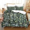 Money Print Duvet Cover KingQueen Size,Dollar Bills with The Portrait of Ben Franklin,Decorative Polyester Bedding Set