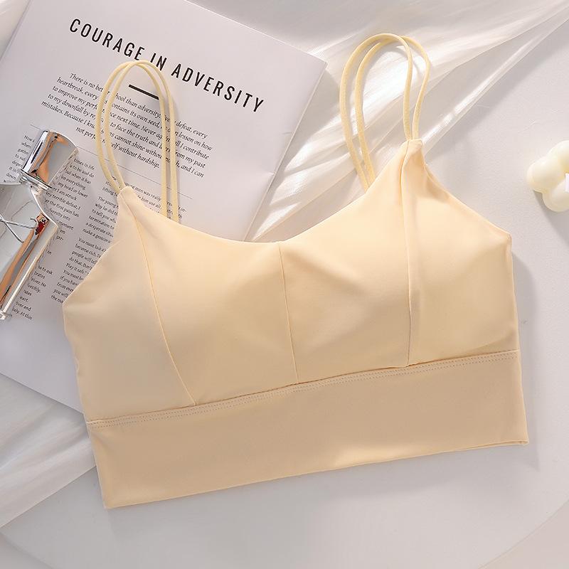 Seamless Beauty Back Thin Strap Wireless Padded Women Bra Camisole Tube Top