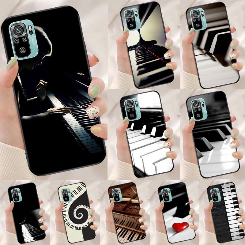 Piano Keys Keyboard design Cover For Xiaomi Redmi Note 13 14 Pro 12 11 9 10 9S 10S 11S 12S Redmi 14C 10C 12C 13C Case