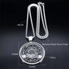 Siegel der Sieben Erzengel Medaille Edelstahl Glas Halskette Siegel Salomons Talisman Halskette Schutz Schmuck Halsband Mann
