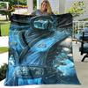 New Cartoon Mortal Kombat Blanket,Flannel Blanket Throw Blanket,Soft Warm Blanket for Living Room Bedroom Beds Sofa Decor Gift