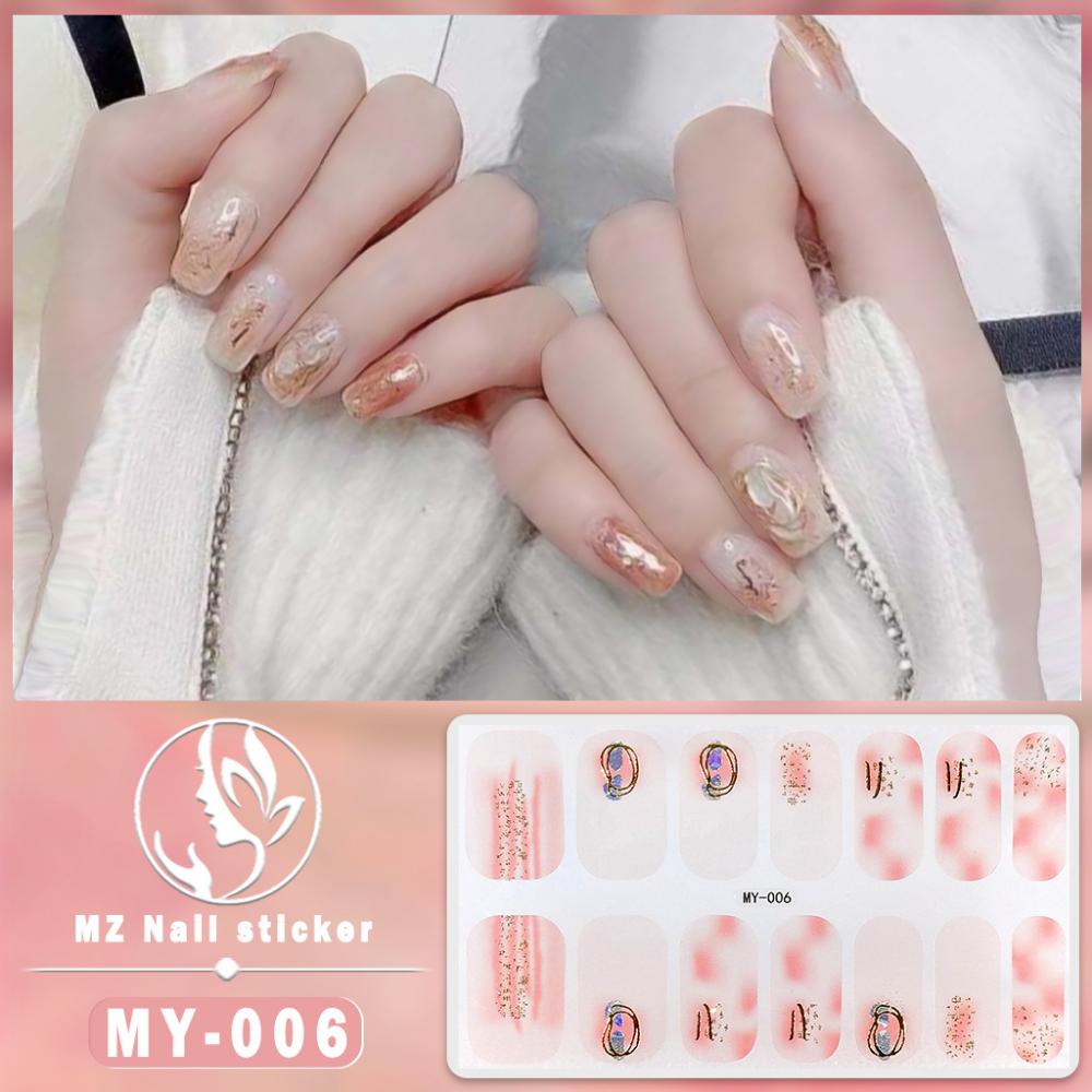 Dreidimensionaler wasserdichter No-Bake Gel-Nagellack-Film Vollsticker Imitations-Diamant-Nagelfilm-Papier Nagelfilm-Papier