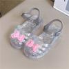 New girls sandals playing with water beach shoes soft-soled bag head hole shoes year-old children's jelly princess shoes summer