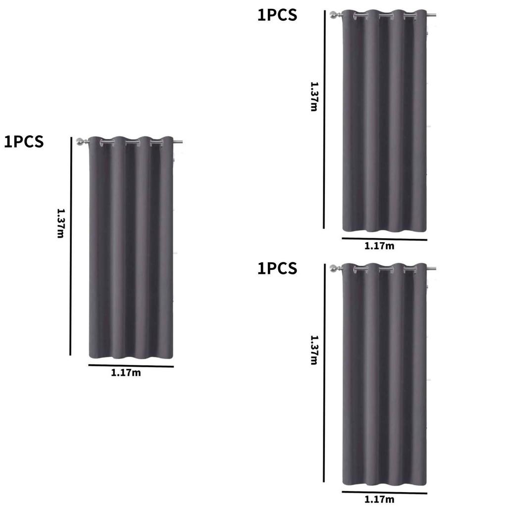 Wholesale Cross-border Full Blackout Fabric Solid Color Balcony Sunscreen Insulation Outdoor Waterproof Window Curtain Finished Punching Curtain