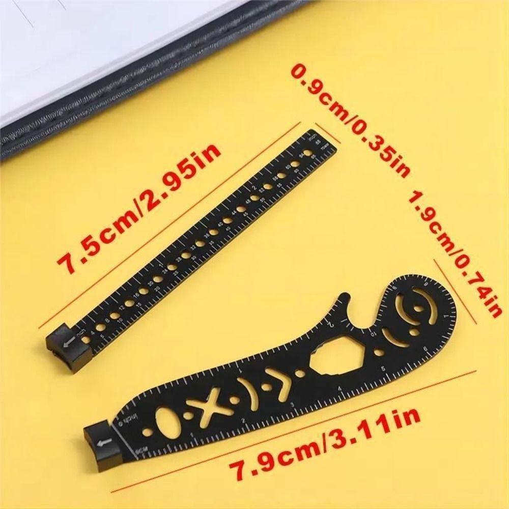 Compass Function Magnetic Drawing Tool Ruler Angle Measurement Protractor Style Multifunctional Drawing Ruler