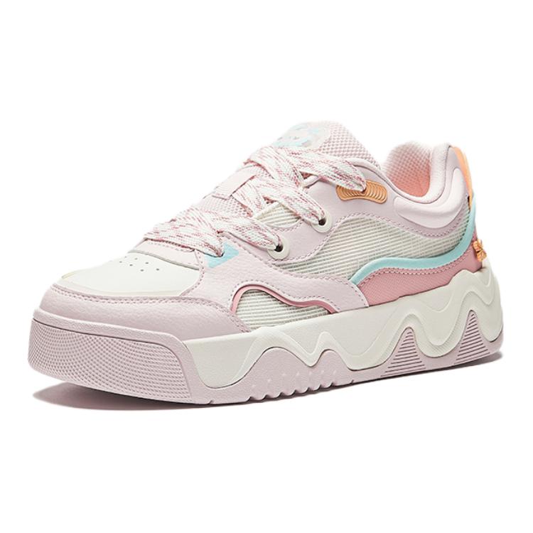 Anta Comfortable Versatile Non-Slip Wear-Resistant Low-Top Kids Skate Shoes Kids Sneakers Pink 322438009-4