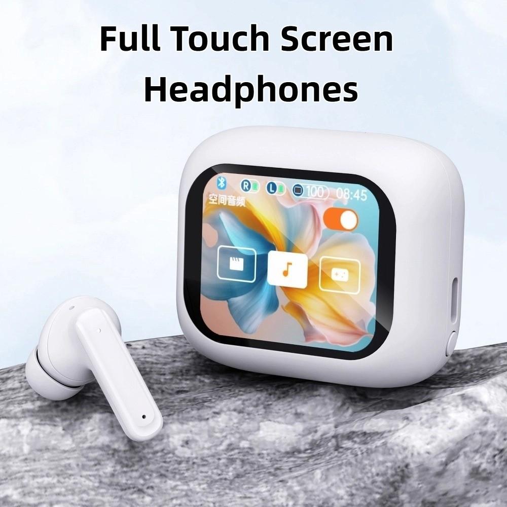 Bluetooth 5.4 ANC Bluetooth Earphones Smart LCD HiFi Stereo Earphones  Mobile Phone Universal