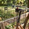 Foldable Folding Bike Basket with Mounting Plate Heavy-Duty