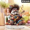 Bohemian Tree Spirit Musician Acrylic Statue - 7.9" Desktop Decor