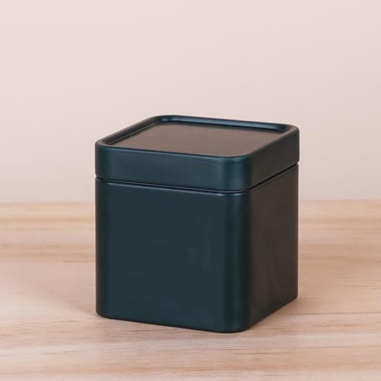 Storage Bin with Lid Dustproof Iron Mini Sturdy Loose Tea Bucket Household Supplies