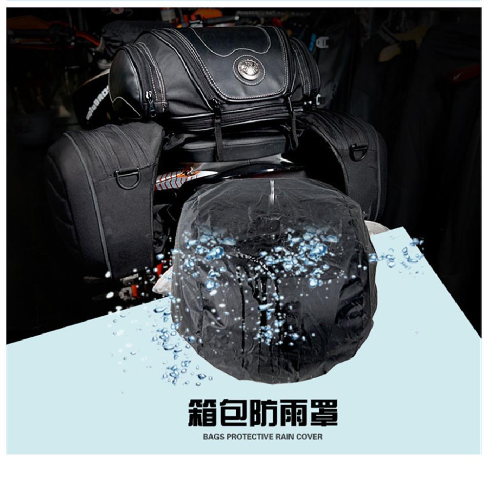 1X Waterproof Black Pu Leather Motorcycle Atv Scooter Rear Seat Luggage Tail Bag
