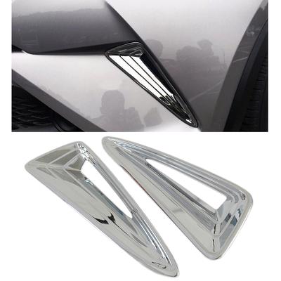 2pcs/set  ABS Chrome Exterior Front Bumper Side Grille Cover Trim For Toyota C-HR CHR 2016-2017 2018 Car Styling