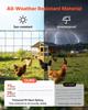 Temporary Fence with Posts, 1.25 x 25m Plastic Mesh Fencing, Garden Safety Fences Netting with Double-Spike Stakes & Guy Ropes, Temporary Fence for