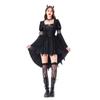 Gothic Witch Costume Women Halloween Party Dress With Hat Accessories Sexy Stage Performance Outfit