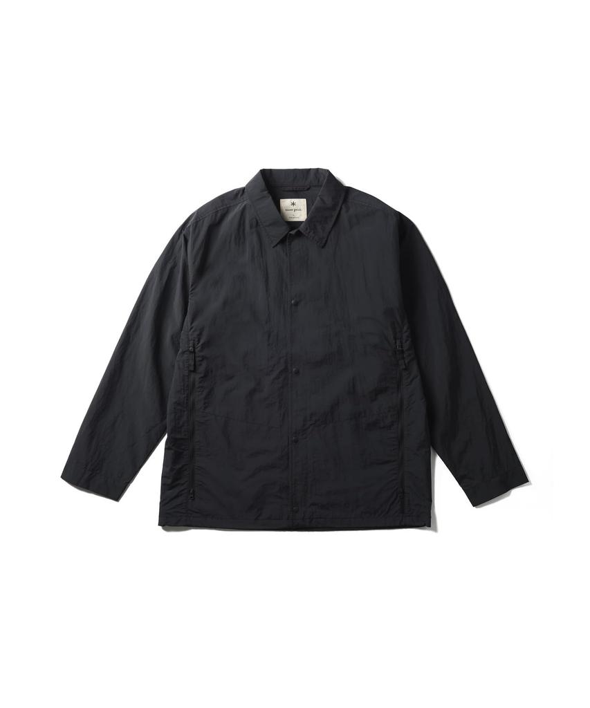 Snow Peak Nylon Tussah Utility Storage Shirt Long Size S SH-25AU001, Sleeve, Men's/Women's, Black,
