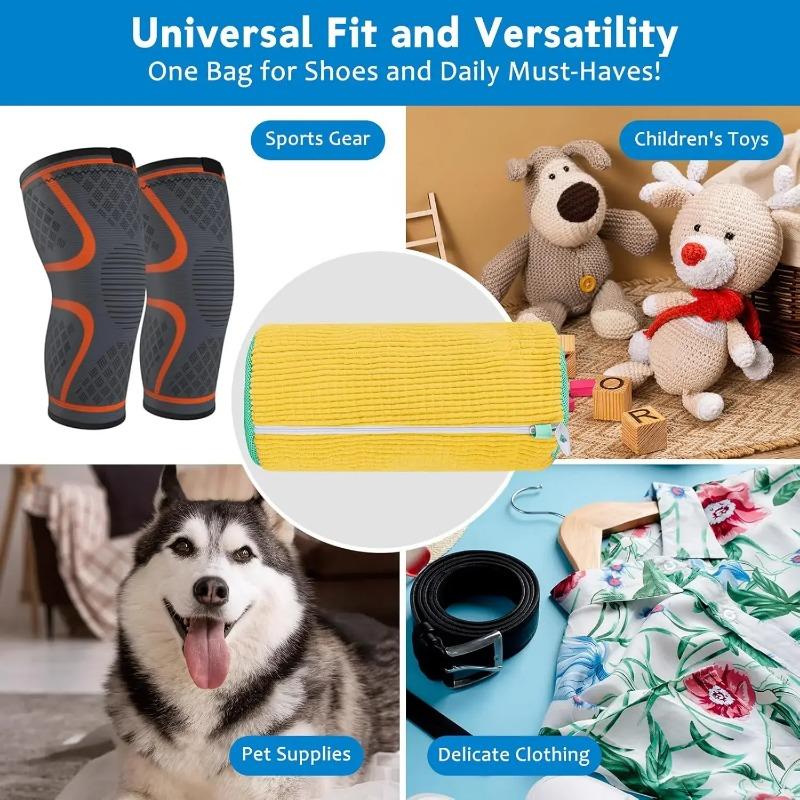 1/2Pc Shoe Washing Bag Cotton Laundry Bag Zippers Closure Shoe Cleaning Bag Friendly Laundry Bag Drying Bags