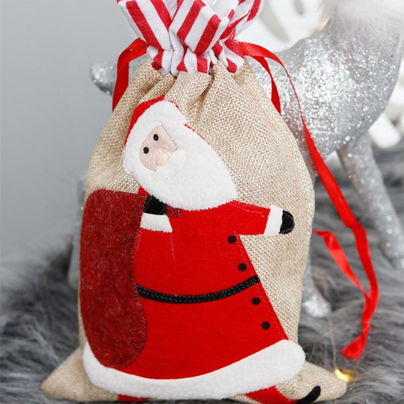 Xmas Gifts Wrapping Bags Candy Bags Christmas Wrapping Bag Party Favors for Creative Photo Props Decor Holiday Supplies