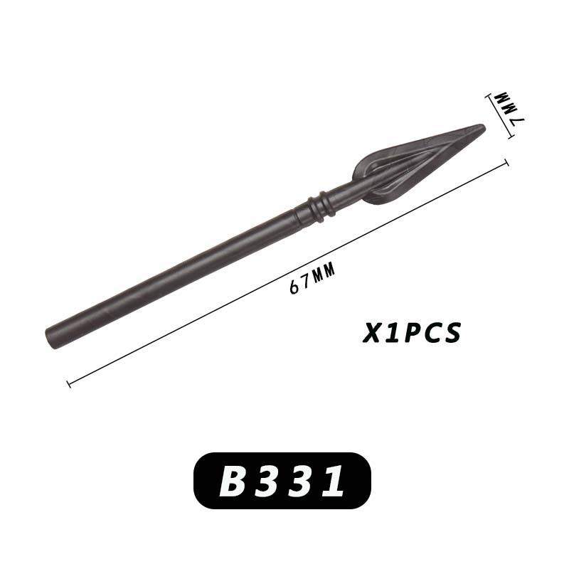 100Pcs Medieval Soldier Miniature Building Block Weapon Accessories Spear Bow Arrow Sword Puzzle Assembly