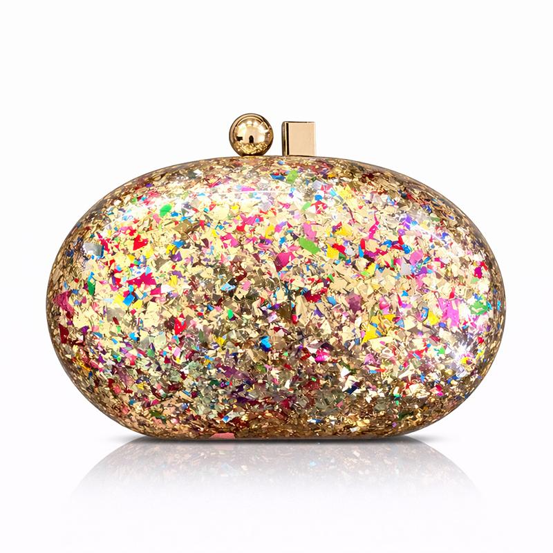 Oval Pearlescent Clutch Shoulder Acrylic Crossbody Evening Bag Fashion Ladies Handbags Woman Luxury Famous Brands Purse New In