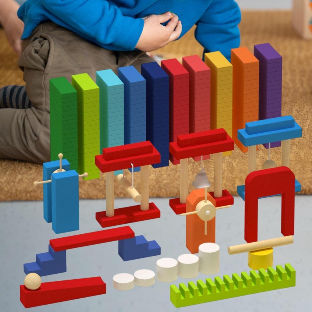 Domino Toy Set Educational Building and Stacking for Boys Girls Children 1200 pieces