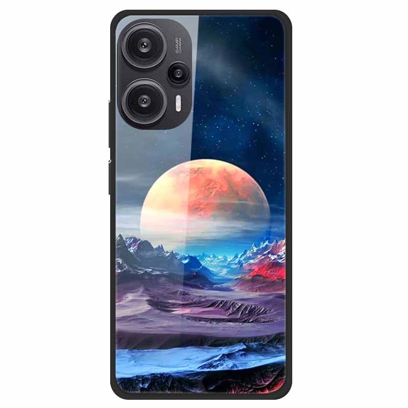 For Xiaomi Poco F5 5G F5Pro Case Luxury Tempered Glass Soft Bumper Phone Cover for POCO F5 Pro 2023 Fundas on PocoF5 Painted
