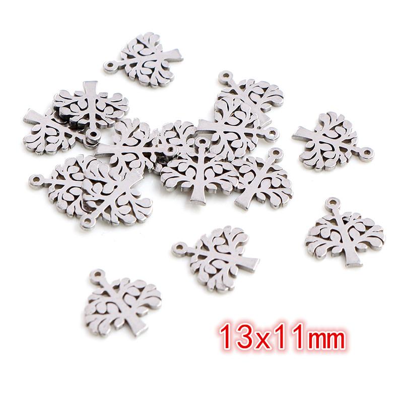 30pcs/lot No Fade Charms 316 Stainless Steel Butterfly tree heart Charms handmade Craft pendant Jewelry Making,DIY for necklace