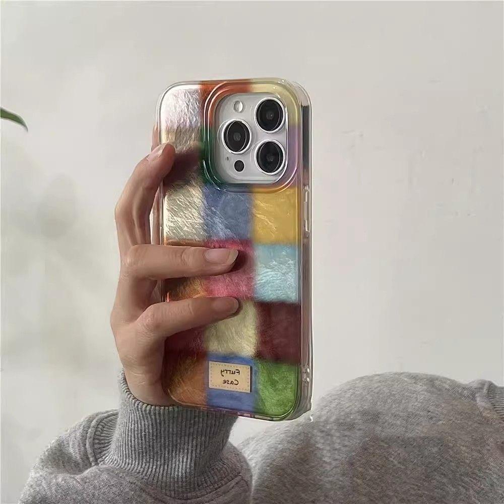 Colorful Squares for IPhone16 Simple 15PRO 13 Mobile Phone Case Apple 14promax New 17AIR