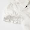 American Style Lapel Waist-Cinched Pleated Short-Sleeve Cardigan Shirt