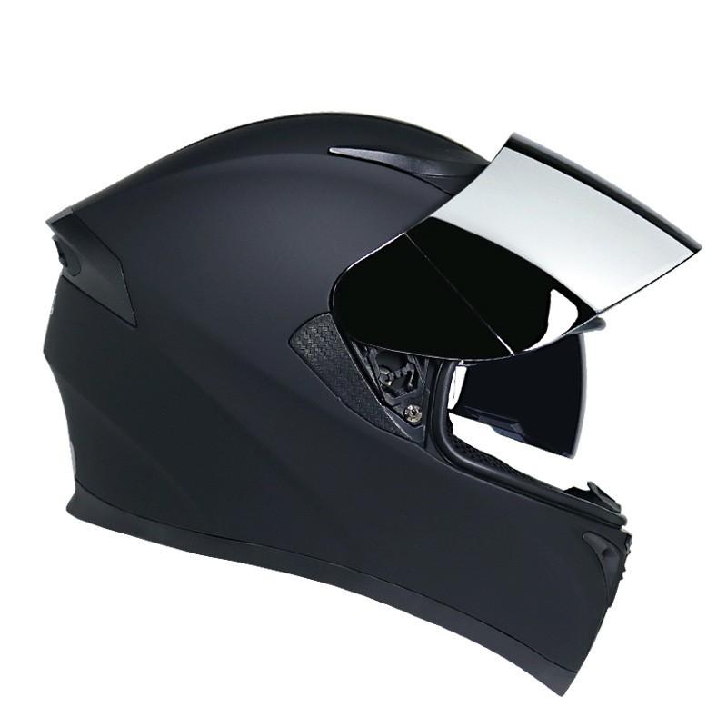 Dual Lens Motorcycle Helmet Off-Road ATV Scooter Riding Full Face Safety Women Men Adult ABS Material