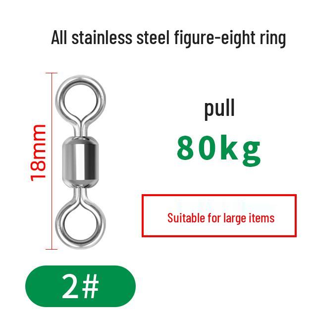 Stainless Steel High-Speed Figure Eight Ring Fishing Swivel Connector